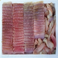 [남도홍어] 중간숙성 칠레산홍어 1kg 10인분 홍어 오후 3시 이전 발송!, 1개, 칠레홍어 모둠 1kg(날개+몸살)