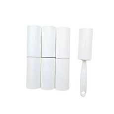 수논 테이프클리너 사선컷팅 돌돌이 찍찍이 본체 1개+리필형테이프 6개, 화이트, 1세트