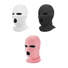 데일리쇼핑 자동차시트 도난방지 헤드레스트 복면 방한모자 안면마스크 두건 비니 마스크, 1개, 화이트