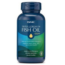 GNC 트리플스트렝스 피시오일 미니 오메가3 60소프트젤, 1개, 60정