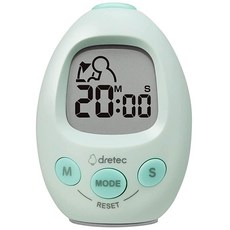 Dretec Interval Timer 스톱워치 | 카운트 다운 및 카운트업 | 소리/조명 알림 | 작업/공부/운동을 위한 다기능 타이머 | 화이트, 초록색