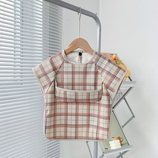 DFMEI 兒童罩衣新款寶寶無袖圍兜pu反穿衣嬰兒防水飯兜防髒吃飯輔食圍嘴