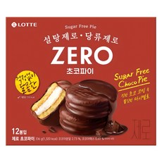 LOTTE 樂天 Zero巧克力棉花糖派, 336g, 1盒