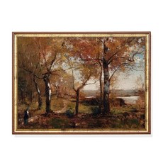 빈티지 가을 숲 풍경 포스터 무디 러스틱 팜하우스 나무 캔버스 그림 거실 벽장식 홈 데코, 5. 10