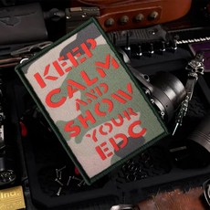 Keep Calm Morale Patch - 군용 장비 배낭 오퍼레이터 야구 모자 플레이트 캐리어 및 조끼용 반사 전술 패치 모랄