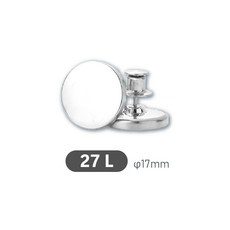 隱藏式磁吸窗簾扣 金屬固定暗扣, 1個, 17mm｜27L 磁吸窗簾扣(1對)
