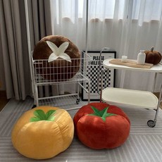 토마토 쿠션 버섯 귤 감 인테리어 인형 인테리어 소품, 3. 45cm 버섯