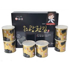 HACCP)) 솔뫼 황토염 광천김 6캔 선물세트(황토염 소진시 아보카도 대체), 1세트