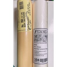 （快速出貨）福安FUANG 草圖紙白色黃色卷裝24"x50y (61x4500cm#104)24吋50碼, 1個, 黃色 24吋 *50碼