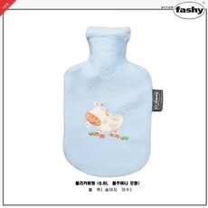 독일정품 파쉬Fashy 보온물주머니 0.8L+송아지자수패치-블루 보온핫팩 찜질팩 공식수입원, 블루, 0.8L+송아지자수패치