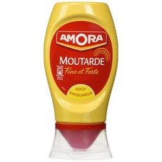 아모라 스트롱 디종 겨자 프랑스산 - 플라스틱 병 2개 - Amora Strong Dijon Mustard from France - 2 plastic bottles - 265 g, 1개