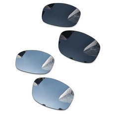 Combine8 오클리 Gascan OO9014 선글라스용 Ploarized 교체 렌즈 - 그린 275710, 2쌍, 블랙 + 실버 티타늄