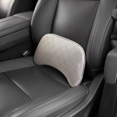 이엠비 차량용 허리 요추받침대 등받이쿠션, 1개, 연그레이