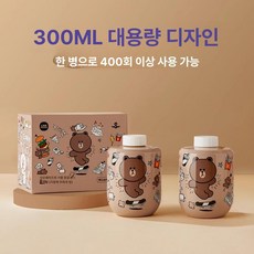 자동 손세정기 오토매틱 센서 물비누 화장실 충전식, 신년 한정판 라인 시리즈 브라운 베어 2병