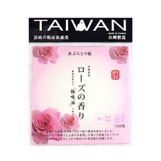 紙莊 玫瑰吸油面紙, 3個, 100個裝