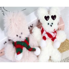 모루인형 목도리 젤리25 데코파츠, 레드그린