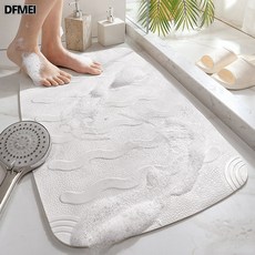 DFMEI 浴室地墊衛生間吸水防滑墊子家用衛浴地毯廁所門口進門口腳墊, 1個, 米白