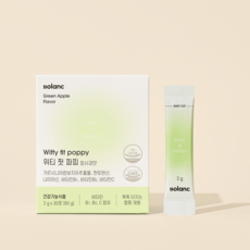 쏠랑 위티 핏 파피 청사과맛 팝핑분말 가르시니아 1 000mg, 1박스, 28회분