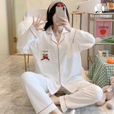 잠옷 복 빅사이즈 봄 수유 산모 임부복 내의