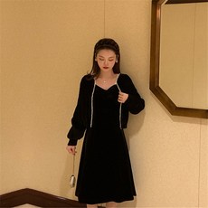 2022 추동항 스타일 진주 순색 스웨터 가디건 여성복