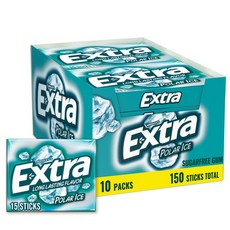 Extra Polar Ice Gum 엑스트라 폴라 아이스 껌 15개입 10팩, 10개