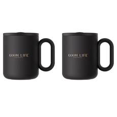 굼 핫라떼 시리즈 머그컵 450ml, 블랙, 2개