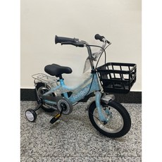 fengchi 兒童自行車 帶輔助輪、前車籃、後貨架，安全輕便，多色可選, 藍色, 1箱, 12吋