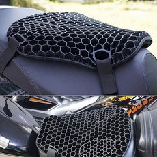 쌍문상회 지금 필요한 방석 젤 통풍 오토바이쿠션 쿠션 시트 오토바이방석 오토바이 오토바이시트 31872EA, 블랙