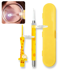 바라츠 LED 이어클리너 기린 귀이개 핀셋, 1개, 1세트