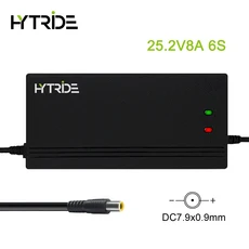 태양 전지 용 DC7909 커넥터가있는 6S 22.2V 리튬 이온 배터리 HYTRIDE 8A 고속 충전기, 02 EU, 01 China Mainland, 01 DC7909 Plug