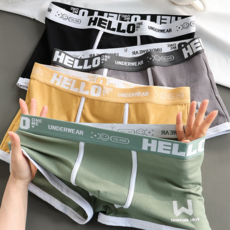 호밍사이 드럽고 편안하며 통기성이 좋은 3D 입체 남성 팬티 드로즈 4종 세트