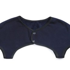 어깨 넥 목 보호 중년 수면 보호대 방한 보온 춘추동 냉방 순면 산모 조끼 워머 면, B. 플리스 안감 네이비 블루