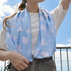 Hello Bear 抗UV 涼感毛巾, 1個, 企鵝