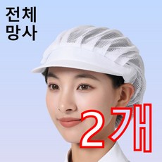 (판매중지) 다앤디 망사 주방모자 위생모, 2개, 화이트