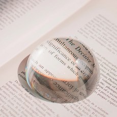 라리브 크리스탈문진 반구 오브제 장식, 투명, 1개