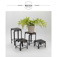 鐵工藝花瓶展示架桌面復古花架辦公室花架植物盆景花盆架花架多肉觀葉, 1個, 大