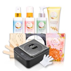 MINI YANG 頂級私密【極致低痛感】熱蠟除毛組+頂級保養4件組 (含永夜熱蠟機+良橙桔石蠟豆+木棒+頂級保養4件組), 500g, 1個