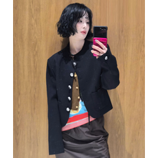 브랜드정품 제너럴아이디어 GENERALIDEA 스트랩 노카라 자켓 BLACK GF1LJK504 360197