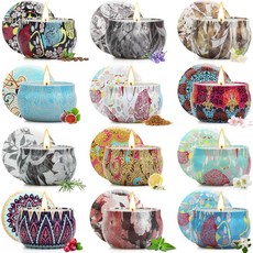 향초 선물세트 에센셜 오일 8 아로마테라피 양초 4팩 여성을 위한 스트레스 해소 선물 120H 버닝 가정용 생일 크리스마스 추수감사절 어머니의 날, Aromatherapy