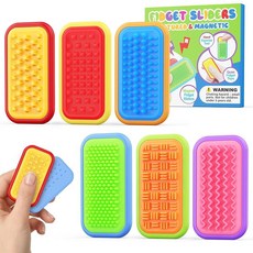 LADFAR 아동용 감각 피젯 자석 장난감: 실리콘 마그네틱 슬라이더 자폐증을 위한 스트레스 피젯 불안 완화 소형 피젯 장난감 성인용 사무실 책상/여행 교실 필수 아이템, LADFAR 아동용 감각 피젯 자석 장난감: 실리콘 마