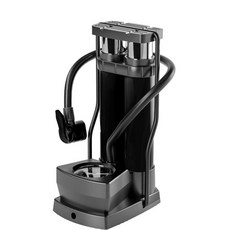 腳踩高壓迷你打氣筒 便攜式打氣筒 汽車/機車/自行車家用 P1, 雙杠帶表款（黑色）, 1個