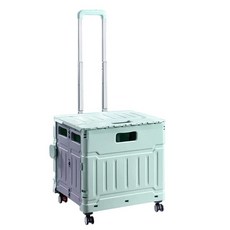 露營收納置物行動拖車 折疊手拉車 戶外便攜購物車 野營營地裝備推車, 可平拉4輪50L綠色, 1個