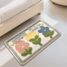 모먼트비 부드러운 도톰 극세사 욕실 화장실 현관 미끄럼방지 논슬립 프리미엄 발매트 60 X 40 CM, 나이스데이