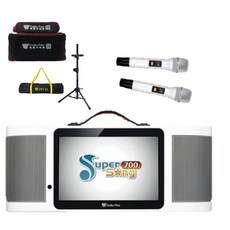 Gold Voice 金嗓 Super Song 700 行動式伴唱機 (標配2支無線麥克風), 單機+專用背包、腳架