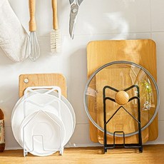 주방용 금속재질 접시받침대 냄비뚜껑 세워두기 싱크대 조리도구 보관함 공간활용, 1개, No.02 철제 도마꽂이 블랙