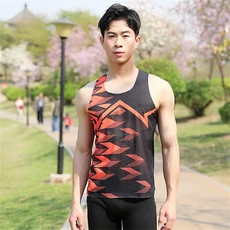 남성 러닝 조끼 육상 탱크 탑 슈퍼 경량 스피드 아웃 스포츠 피트니스 민소매 셔츠 의류 운동 선수