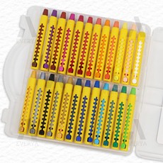 에브리아 레일 크레파스 손에묻지않는크레파스, 24색