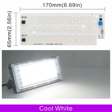 가로등에 SMD 조명 50W 홍수 라이트 LED 220V AC 구슬 투광 2835 스포트 빛에 야외 RGB, Cool White LED Chip
