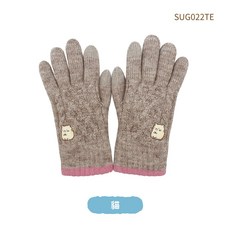 【體溫魔術師】MIT台灣製 角落生物正版授權 成人麻花刺繡雙層觸控手套 保暖加絨手套