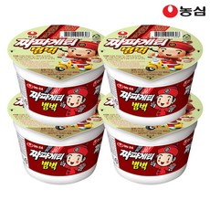 농심 짜파게티 범벅 미니 컵라면, 4개